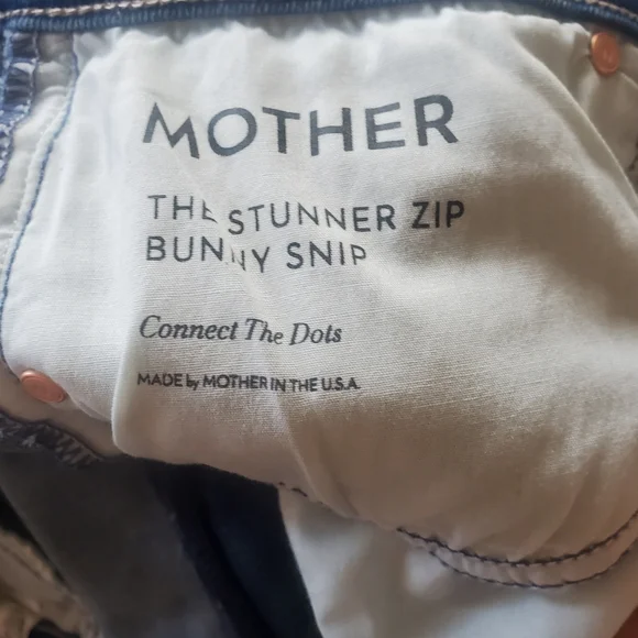 MOTHER THE STUNNER ZIP BUNNY SNIP NWT. SZ 31 CROP BERMUDA - Picture 9 of 10